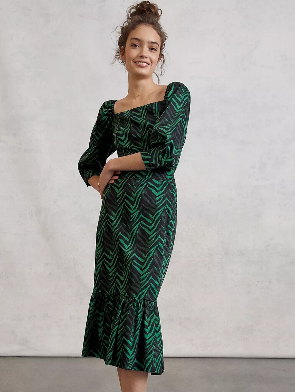 Corey Lynn Calter Bria Blouse & Flounced Midi Skirt Set S